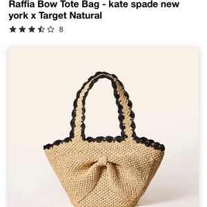 Kate Spade x Target Raffia Bow Tote Bag